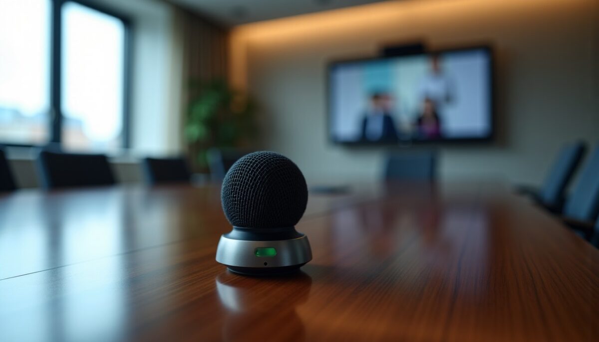 Microphone de visio : quelle captation en salle, jusqu’où une voix reste intelligible